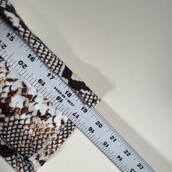 Maeve Anthropologie Women's Sz S Juno Tan Python Snake Print Dress 3/4 Sleeve - Picture 8 of 15